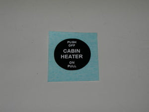 Insert, Cable - "Cabin Heat" - "Push-Off" - "Pull-On"