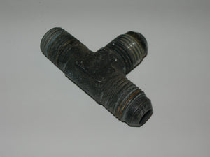 Tee, Pipe on Run/Flare/Flare - 1/4" NPT - 3/8" Tube OD - Steel